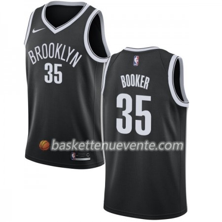 Maillot Basket Brooklyn Nets Trevor Booker 35 Nike 2017-18 Noir Swingman - Homme